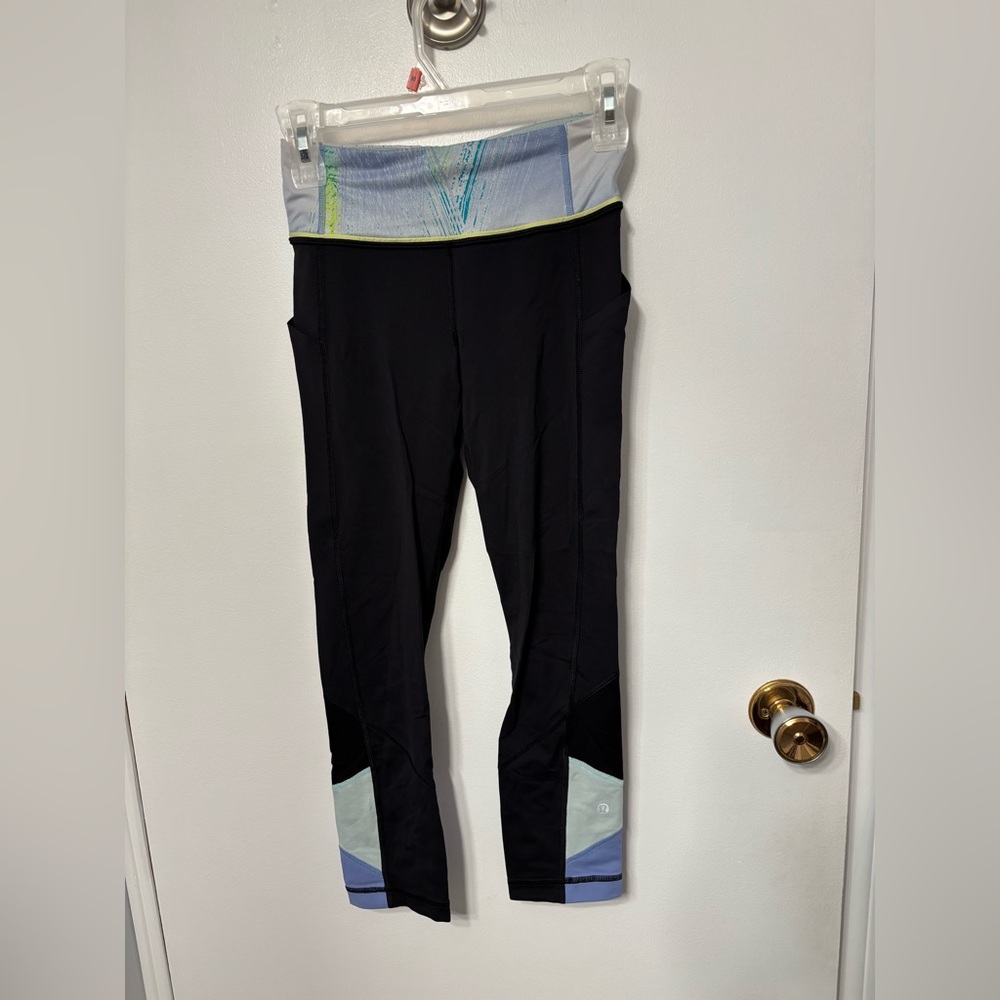 lululemon athletica Black and Blue Leggings